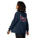 Zip Hoodie | Embroidered ABC | Red & White Sunburst-6