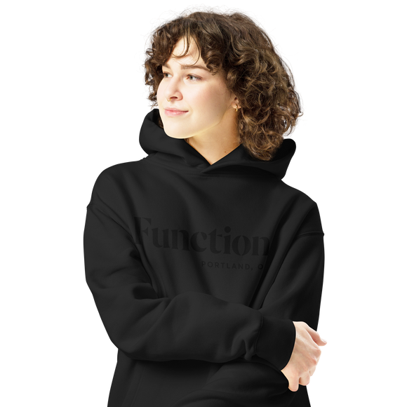 Premium Relaxed Hoodie | Black on Black