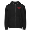 Unisex Premium Full Zip Hoodie | Red Robohead-17