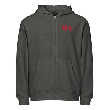 Buy charcoal-heather Unisex Premium Full Zip Hoodie | Hop Picker