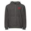 Unisex Premium Full Zip Hoodie | Red Robohead-18