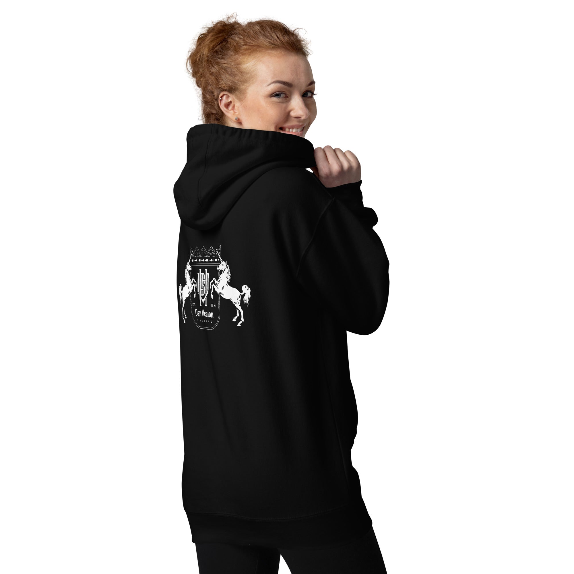 Premium Cotton Hoodie | Black Unicorns