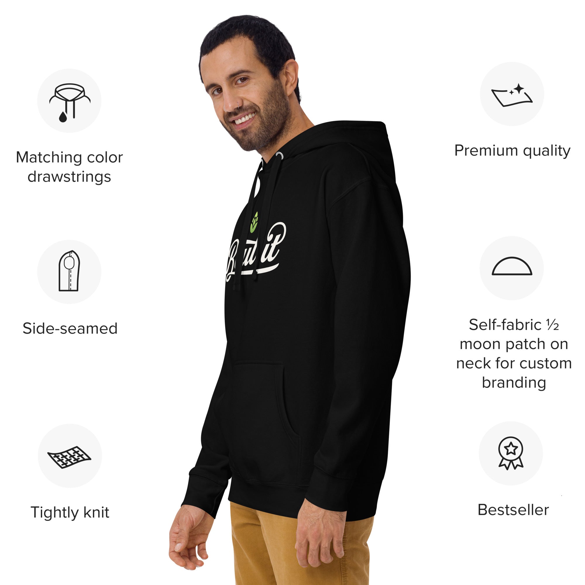 Premium Cotton Hoodie | Light logo