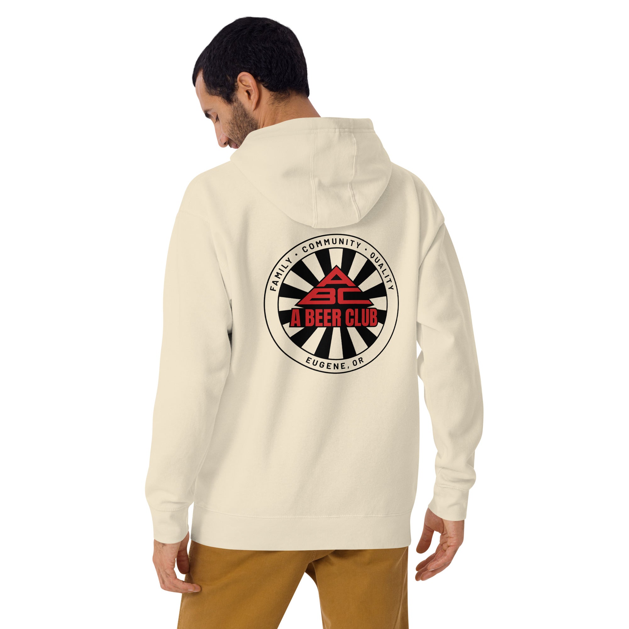 Premium Cotton Hoodie | Black & Sunburst
