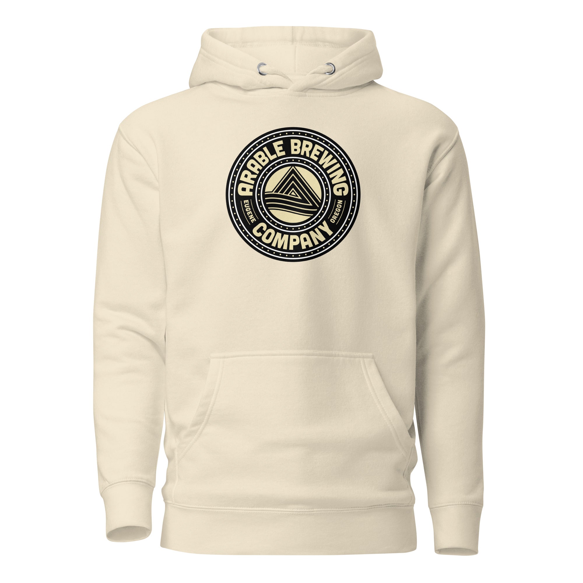 Buy bone Premium Cotton Hoodie | Round &quot;Good People Good Beer&quot;