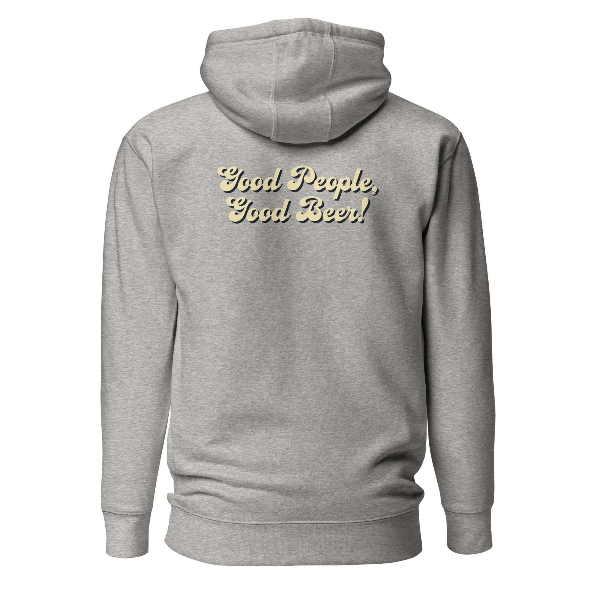 Premium Cotton Hoodie | Round "Good People Good Beer"