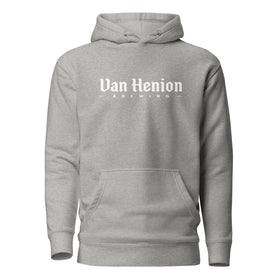 Buy carbon-grey Premium Cotton Hoodie | White Lettering Initial Back