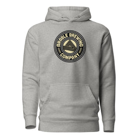 Buy carbon-grey Premium Cotton Hoodie | Round &quot;Good People Good Beer&quot;