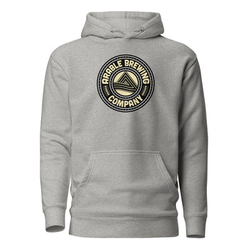 Buy carbon-grey Premium Cotton Hoodie | Round "Good People Good Beer"