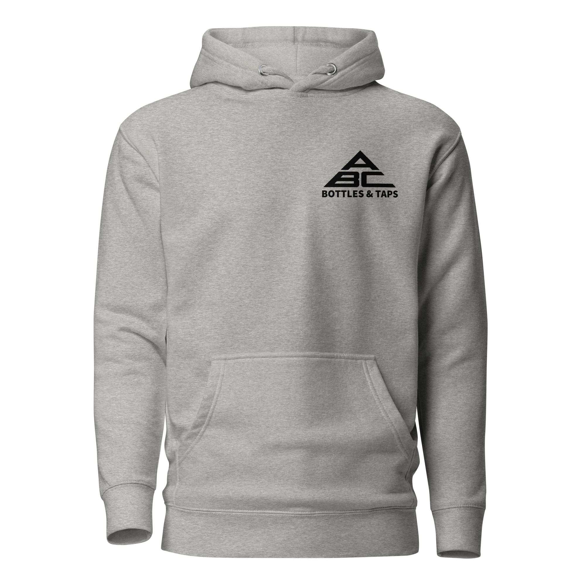 Buy carbon-grey Premium Cotton Hoodie | Black &amp; Sunburst