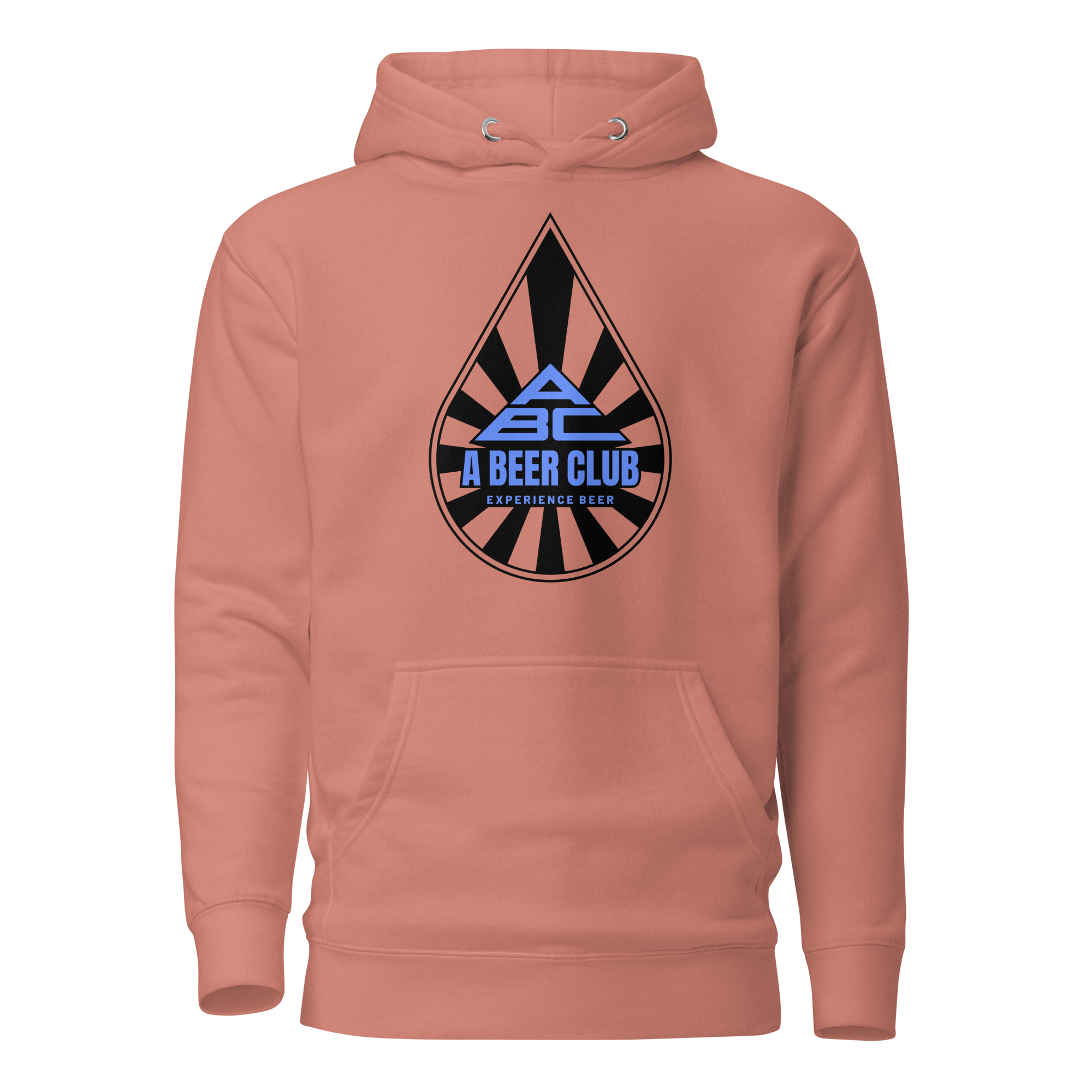 Buy dusty-rose Premium Cotton Hoodie | Drop Blue Front