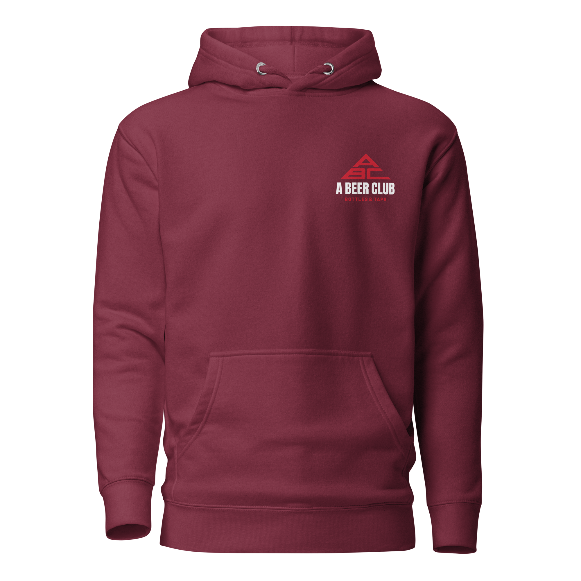 Buy maroon Premium Cotton Hoodie | Red &amp; White Sunburst