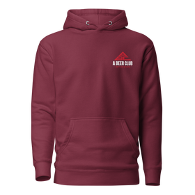Buy maroon Premium Cotton Hoodie | Red &amp; White Sunburst