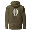 Premium Cotton Hoodie | White Lettering Initial Back-9