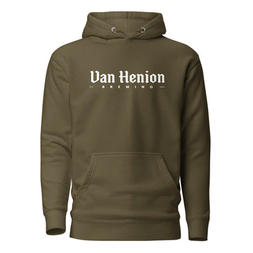 Buy military-green Premium Cotton Hoodie | White Lettering Initial Back
