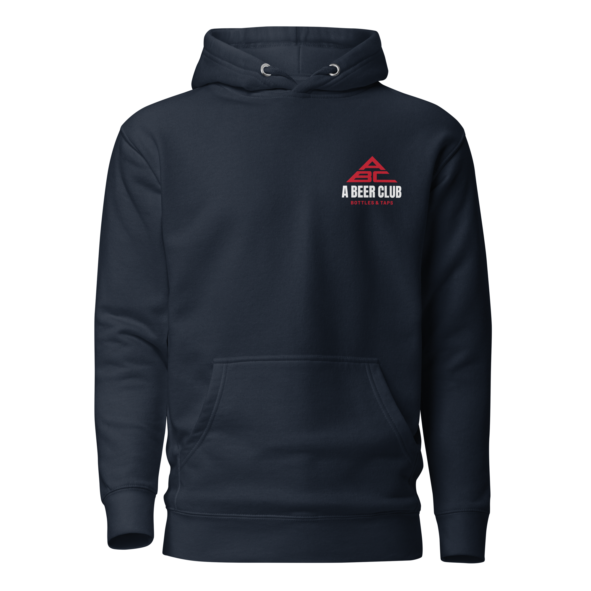 Buy navy-blazer Premium Cotton Hoodie | Red &amp; White Sunburst