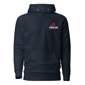 Buy navy-blazer Premium Cotton Hoodie | Red &amp; White Sunburst