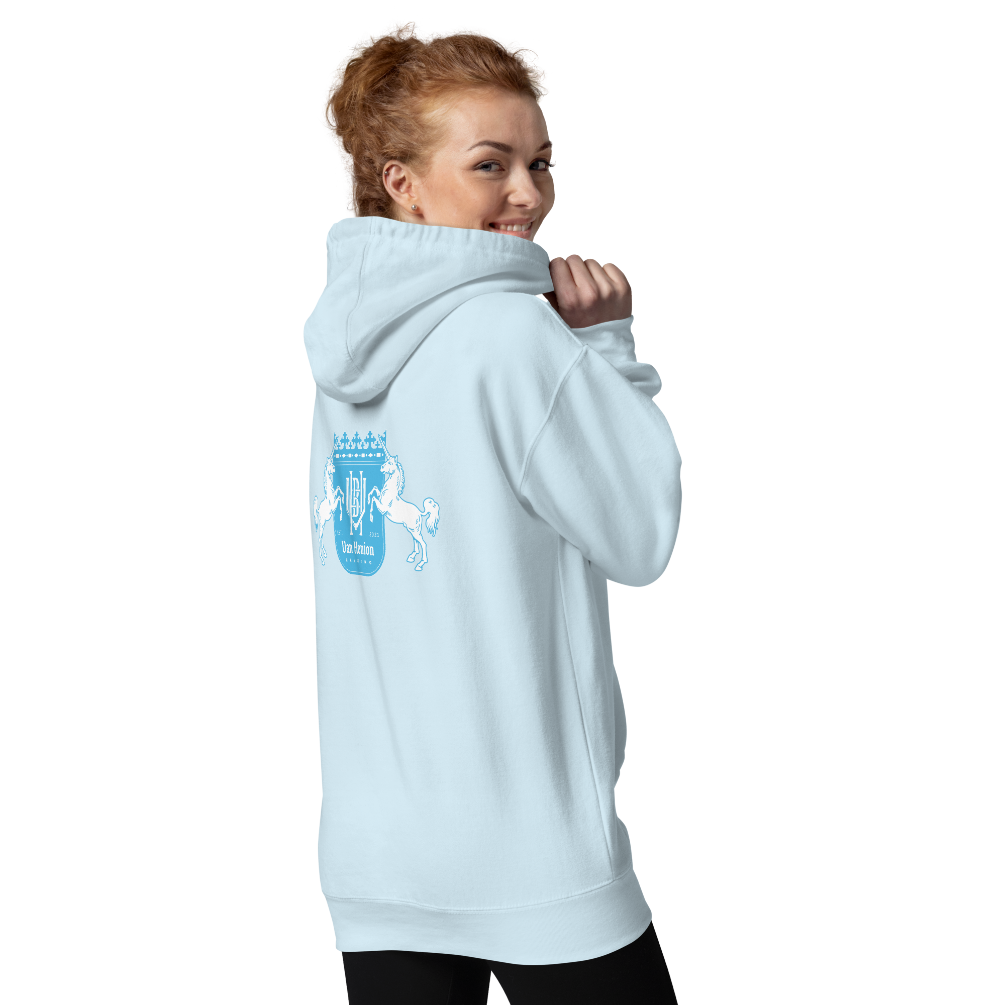 Premium Cotton Hoodie | Blue Unicorns