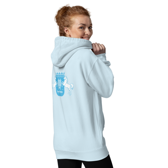 Premium Cotton Hoodie | Blue Unicorns