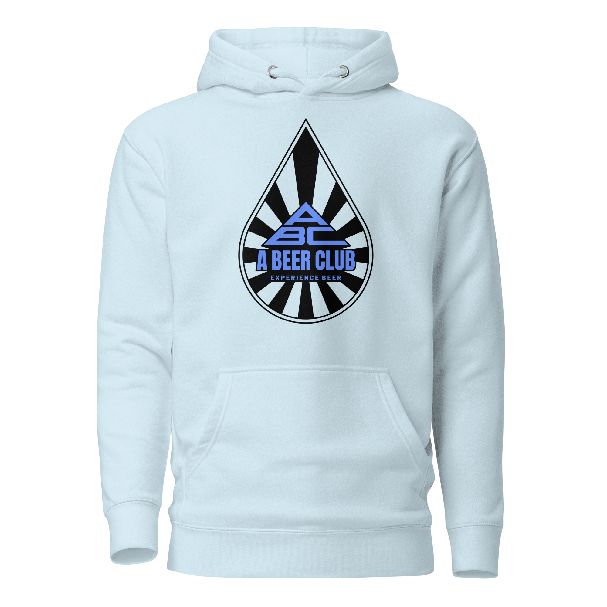 Buy sky-blue Premium Cotton Hoodie | Drop Blue Front