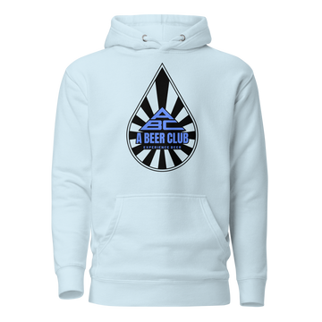 Buy sky-blue Premium Cotton Hoodie | Drop Blue Front