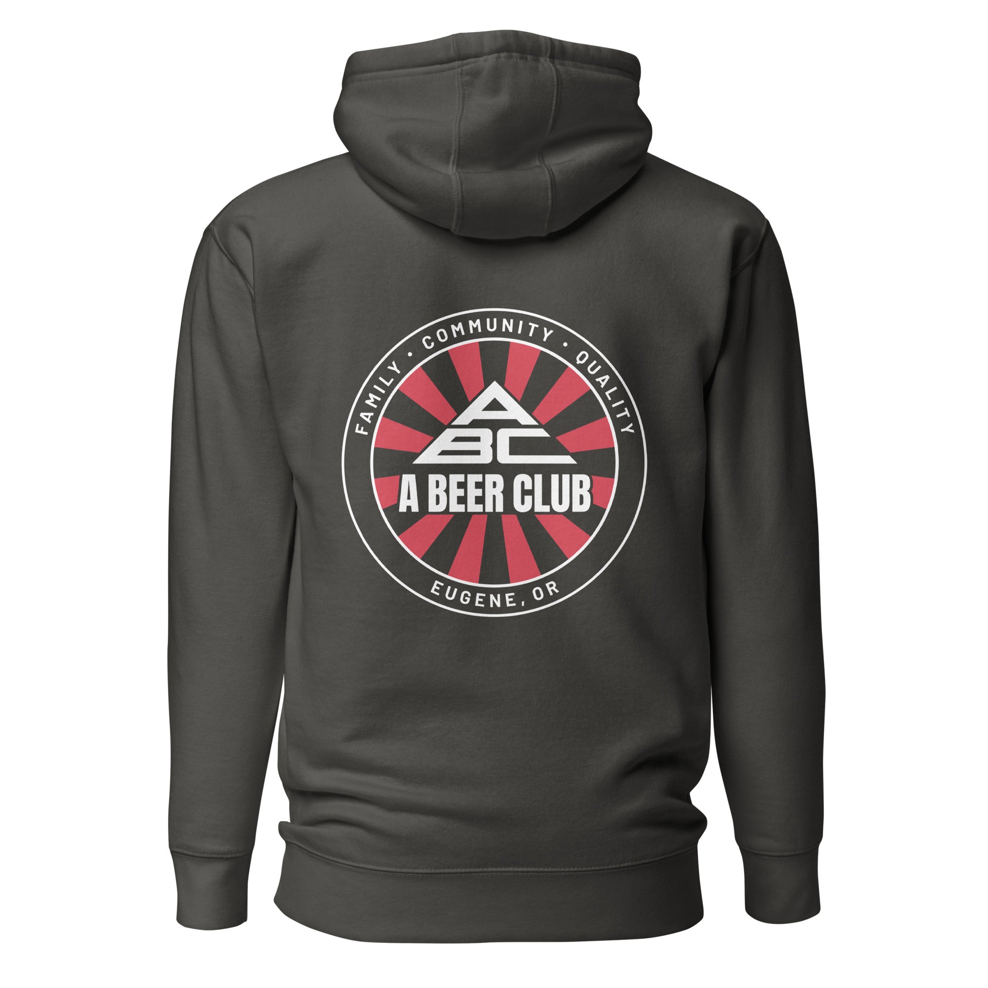 Premium Cotton Hoodie | Red & White Sunburst
