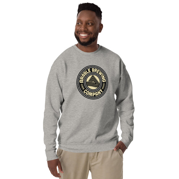 Cotton Crewneck Sweatshirt | Round "Good People Good Beer"