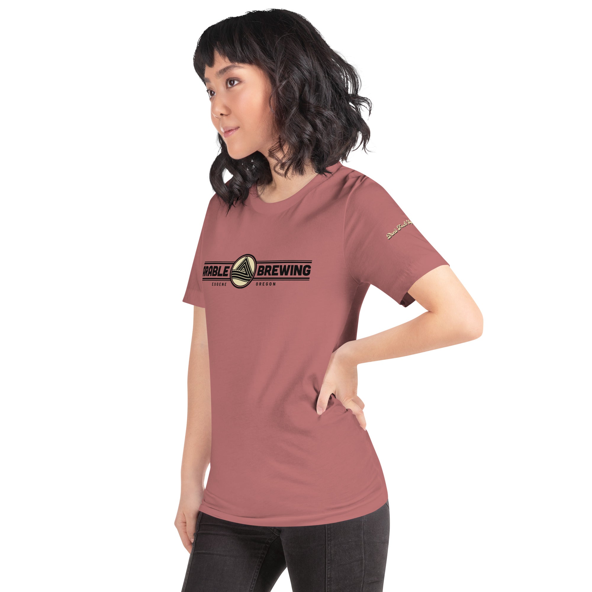 Cotton T-shirt | Horizontal | "Don't F*ck Up Beer!" on Sleeve