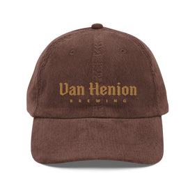 Buy brown Corduroy Hat | Gold Lettering