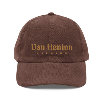 Buy brown Vintage Corduroy Cap | Gold Lettering