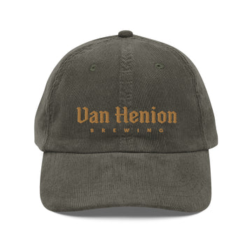 Buy olive Vintage Corduroy Cap | Gold Lettering