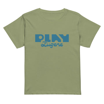 Women's Graphic Tee | Play Eugene Crop Tee | Bout It Merch