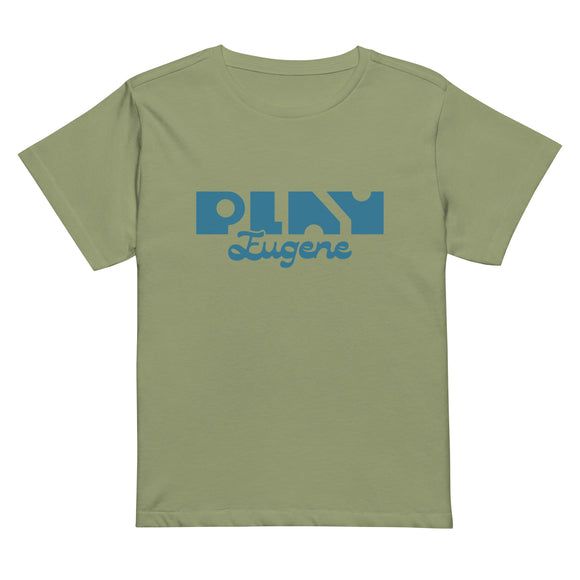 Women's Graphic Tee | Play Eugene Crop Tee | Bout It Merch
