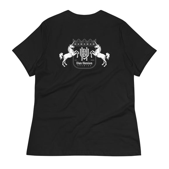 Women's Relaxed Tee | Black Unicorns Design | Bout It Merch
