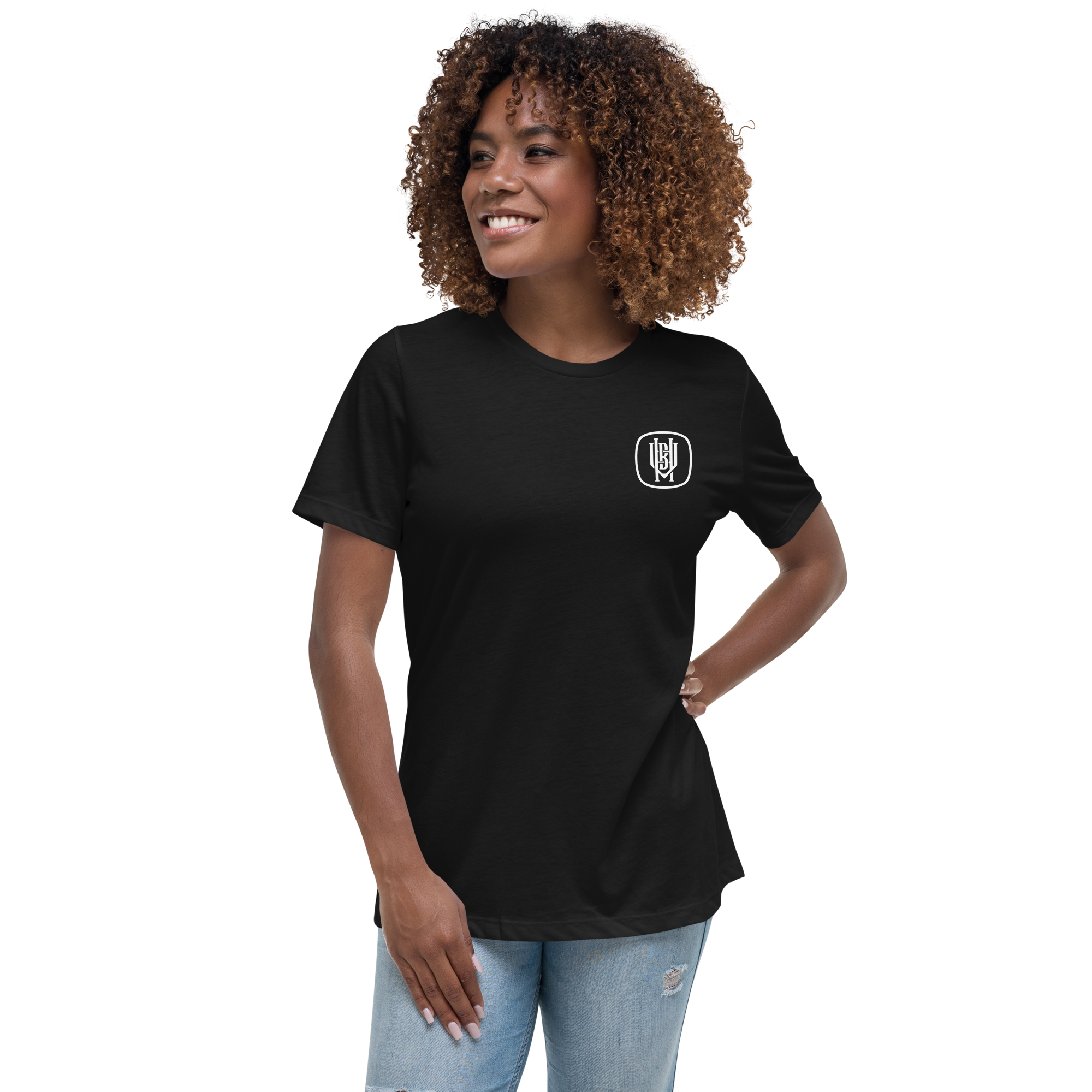 Women's Relaxed Tee | Black Unicorns Design | Bout It Merch