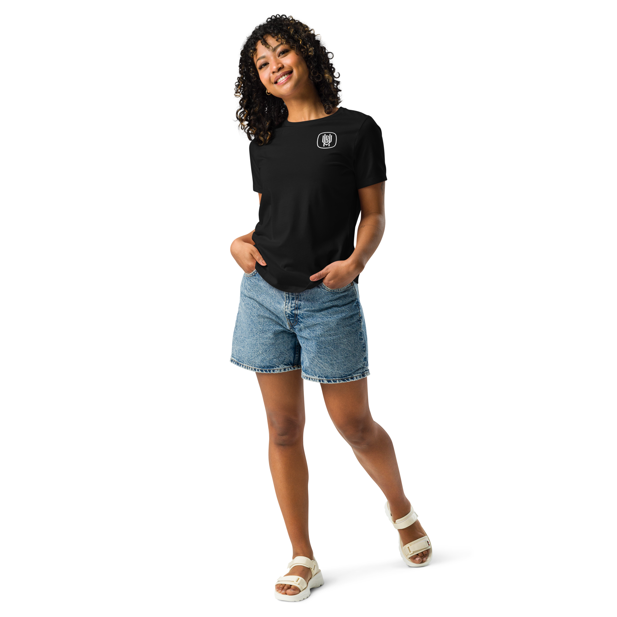 Women's Relaxed Tee | Black Unicorns Design | Bout It Merch