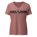 Women’s Relaxed V-Neck T-shirt | Horizontal "DFUB!"-2