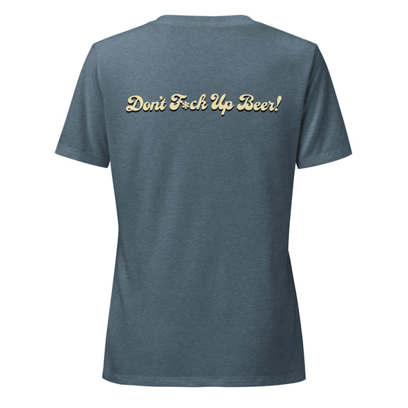 Women’s Relaxed V-Neck T-shirt | Horizontal "DFUB!"