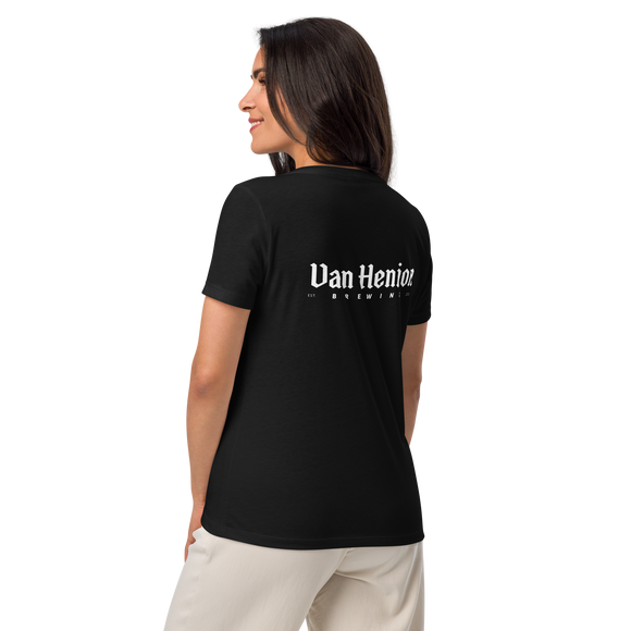 Women's V-Neck T Shirt | White Back Logo | Bout It Merch